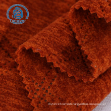 Fancy design knitted 100% polyester wholesale silky furry fleece fabric